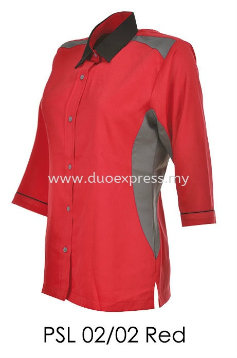 PSL 02 02 Red Ladies Corporate Shirt