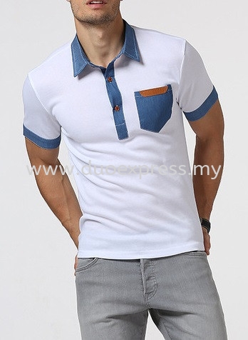 Denim Collar T Shirt - Custom Made