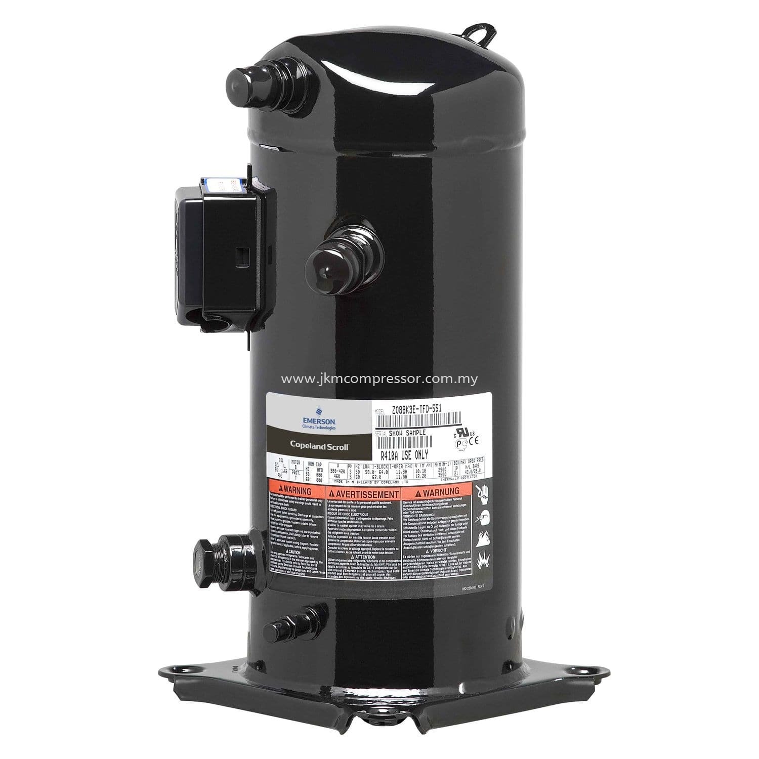 COPELAND SCROLL COMPRESSOR ZR / ZP / ZB / ZRD / ZF / ZW / ZPD / ZRH SERIES