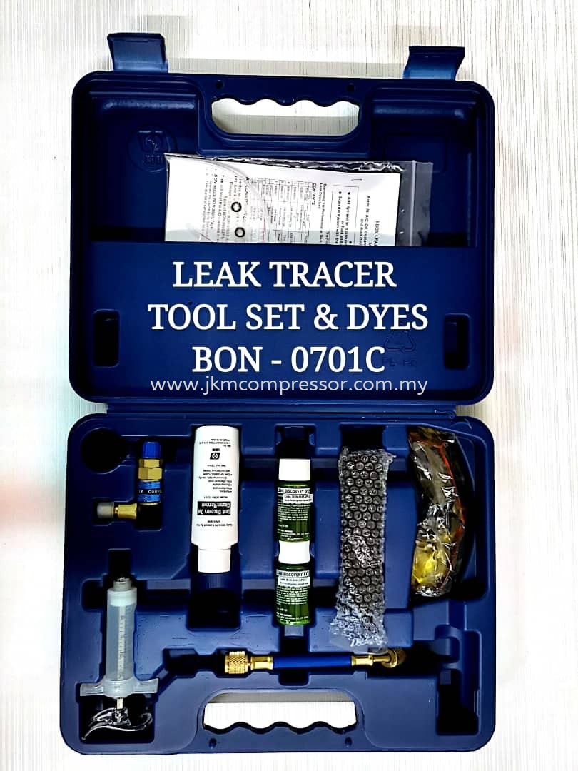 BON-0701C - I.BON REFRIGERANT UV LEAK TRACER TOOL SET & DYES ; FLUORESCENCE LEAK DETECTION 