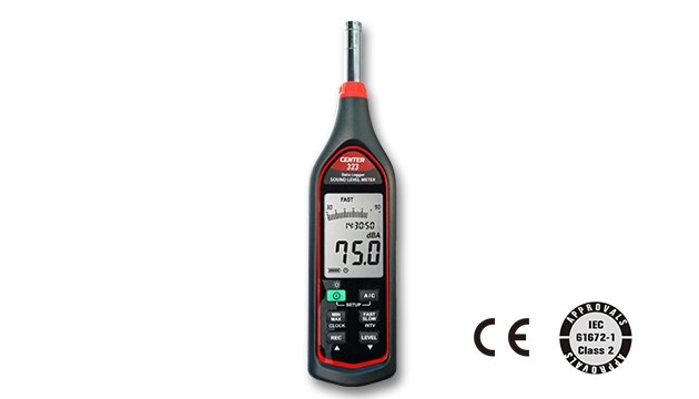 CENTER 323 DATA-LOGGING SOUND LEVEL METER (IEC 61672-1 class 2)