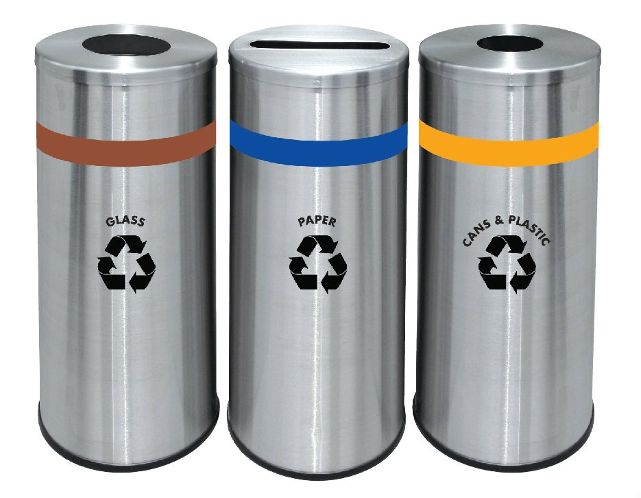 EH Stainless Steel Round Recycle Bins 130