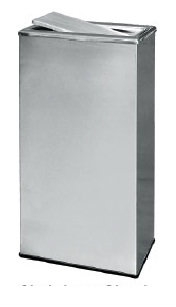 EH Stainless Steel Rectangular Flip Top Bin