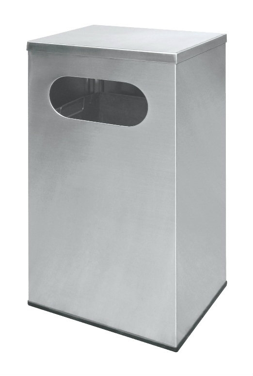 EH Stainless Steel Rectangular Waste Bin c/w Flat Top