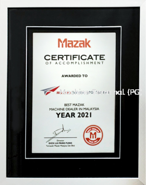 Mazak Best Dealer Award Malaysia 2021