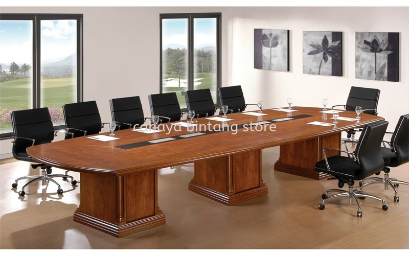 D 688 BOAT SHAPE CONFERENCE OFFICE TABLE - meeting table seputeh | meeting table taman desa | meeting table desa pandan