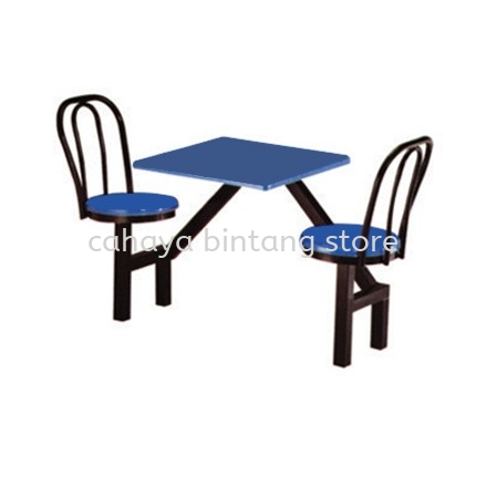2 SEATER FIBREGLASS TABLE WITH CHAIR - SC18- canteen table set/ fibreglass table bandar botanic | canteen table selayang | top 10 best selling canteen table