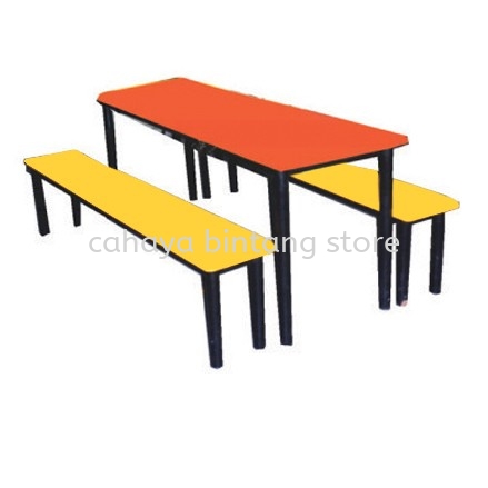 6 SEATER CANTEEN TABLE (PORTABLE) - canteen table set/ fibreglass table batu caves | canteen table bandar tun razak | canteen table offer