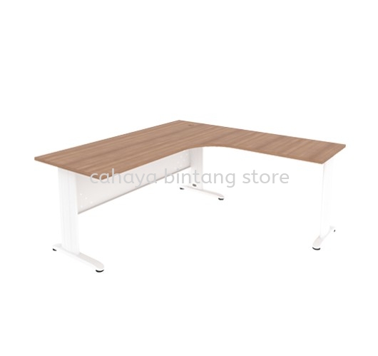 JOY WRITING OFFICE TABLE/DESK L-SHAPE MJML-8756 (R) - Writing Office Table Megan Avenue | Writing Office Table Taman Tun Dr Ismail | Writing Office Table Jalan Perak