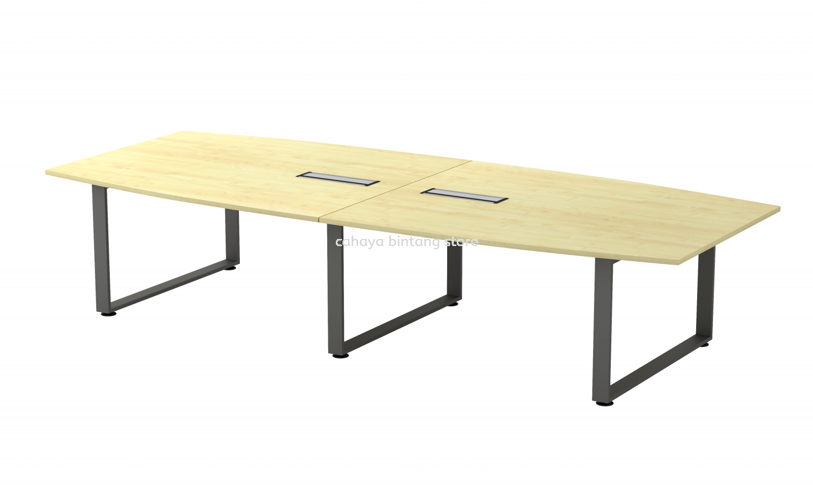 BOAT SHAPE MEETING TABLE C/W FLIPPER COVER SQBB 36 