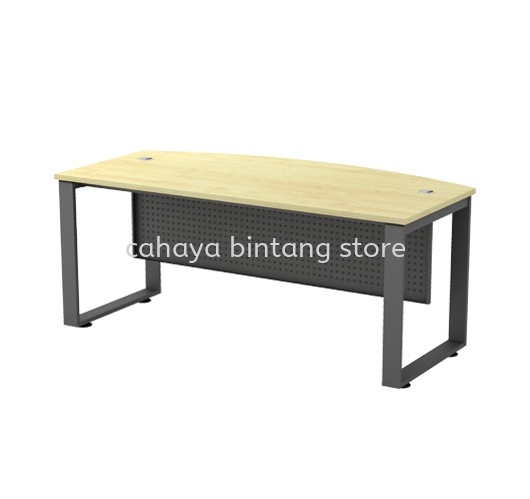 OLVA MEJA PEJABAT/TULIS EKSEKUTIF BERBENTUK D DENGAN LUBANG KABEL ASQMB 180A - Executive Office Table Taman Puchong Utama | Executive Office Table Taman Perindustrian Puchong | Executive Office Table Cheras