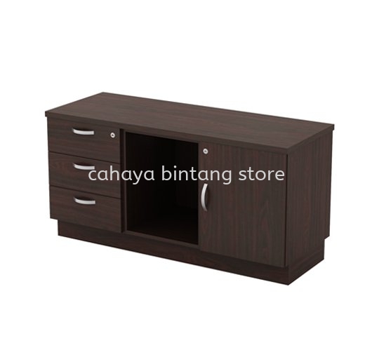 SIDE CABINET C/W FIXED PEDESTAL 3D OPEN SHELF SWINGING DOOR (R) Q-YRP 6123 KEPONG KL 