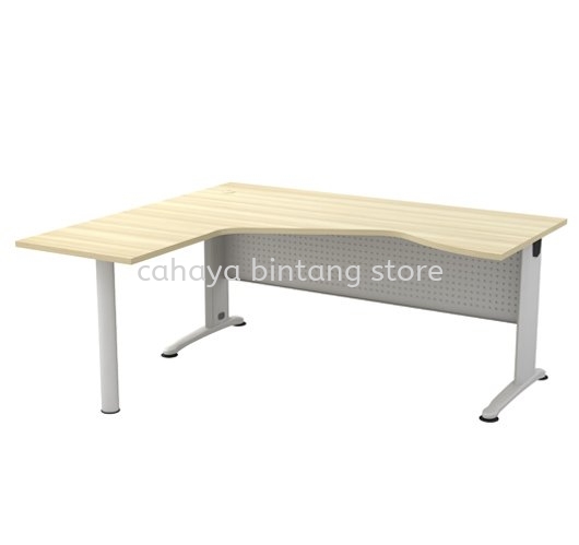 BERLIN WRITING OFFICE TABLE/DESK L-SHAPE PENTAGON ABL 44-M - Writing Office Table Taman Puchong Utama | Writing Office Table Taman Perindustrian Puchong | Writing Office Table Batu Caves