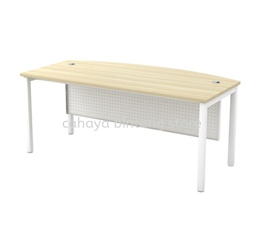 MUPHI EXECUTIVE OFFICE TABLE METAL OCTAGON LEG C/W METAL MODESTY PANEL ASMB 180A - Executive Office Table Selayang | Executive Office Table Pudu | Executive Office Table Imbi Plaza