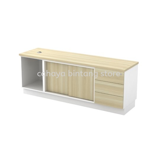 SIDE CABINET C/W OPEN SHELF SLIDING DOOR FIXED PEDESTAL 3D (W/O HANDLE) B-YOSP 1636 (E) PANDAN PERDANA SELANGOR