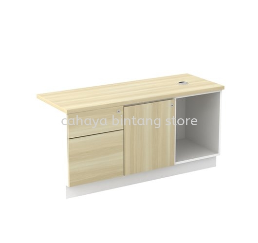 SIDE CABINET C/W OPEN SHELF   SWINGING DOOR (L)   FIXED PEDESTAL 1D1F (W/O HANDLE) B-YLP 1226 (E)