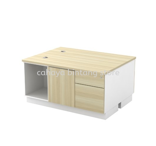 SIDE CABINET C/W OPEN SHELF   SWINGING DOOR   FIXED PEDESTAL 1D1F FOR 2 PERSON (W/O HANDLE) B-YDP 1226-2 (E) 