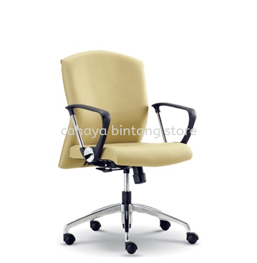 BROCUS LOW BACK EXECUTIVE CHAIR | LEATHER OFFICE CHAIR BUKIT RAJA SELANGOR