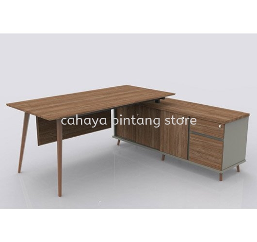 VISTA EXECUTIVE OFFICE TABLE/DESK C/W SIDE CABINET - Executive Office Table Technology Park Malaysia | Executive Office Table Bukit Gasing | Executive Office Table Pandan Indah