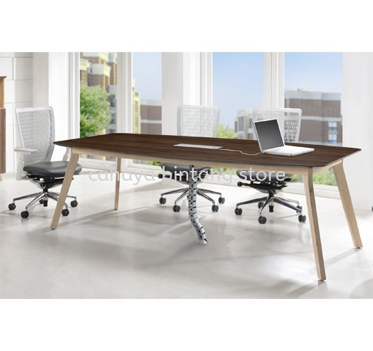 BOAT SHAPE MEETING TABLE C/W FLIPPER COVER PXI 2412