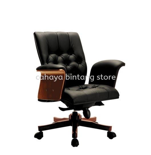 ARISAL LOW BACK DIRECTOR CHAIR | LEATHER OFFICE CHAIR GOMBAK KL