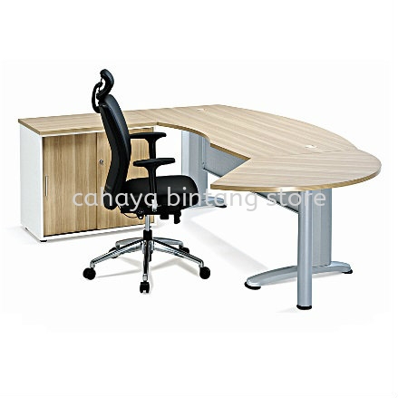 BERLIN EXECUTIVE OFFICE TABLE/DESK D-SHAPE CURVE SET ABMB55 (Inner View) - Executive Office Table Puchong Business Park | Executive Office Table Bandar Puteri Puchong | Executive Office Table Seri Kembangan