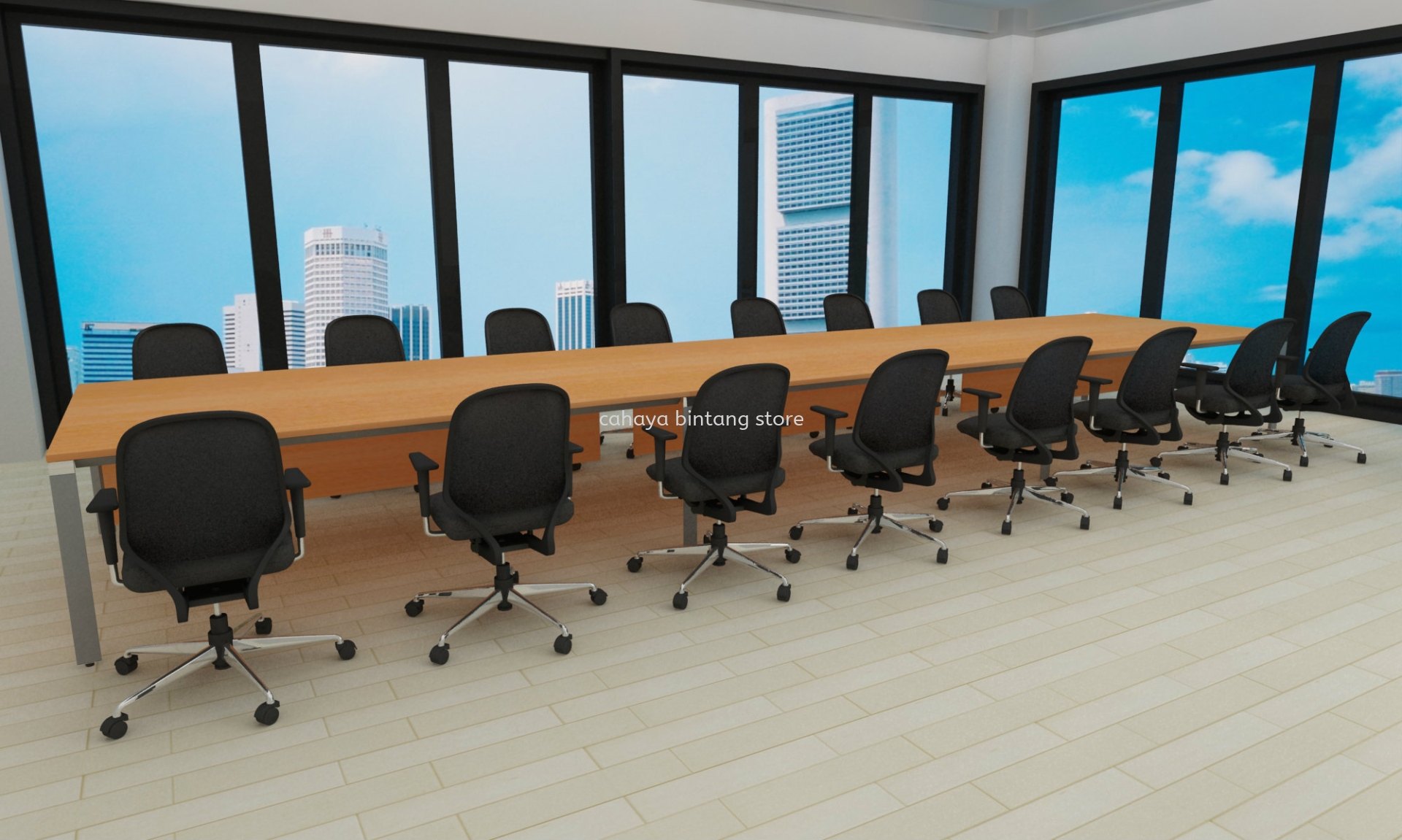 CUSTOMISED CONFERENCE OFFICE TABLE 4- meeting table tropicana | meeting table mutiara tropicana | meeting table batu caves