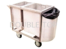 Trolley w Dustbin Stainless Steel Equipment