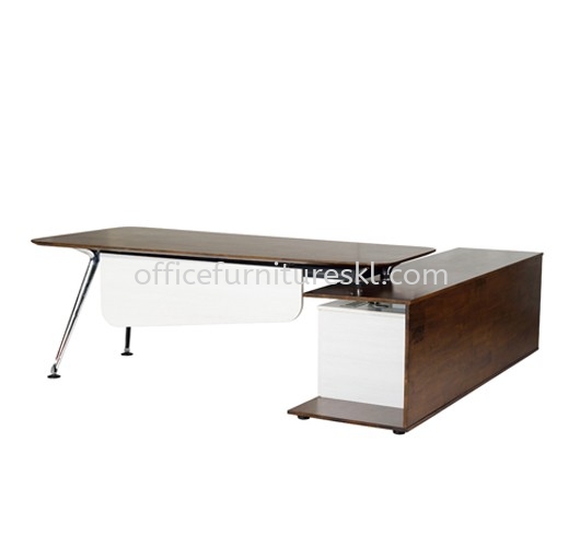 TEZAR EXECUTIVE DIRECTOR OFFICE TABLE WITH SIDE CABINET FRONT - Top 10 Best Value Director Office Table | Director Office Table Cyber Jaya | Director Office Table Bangi | Director Office Table Kajang