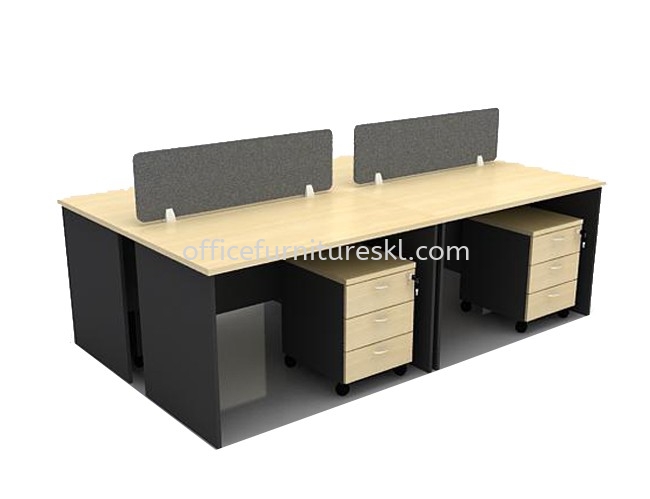 CLUSTER OF 4 OFFICE PARTITION WORKSTATION - Anniversary Sale Partition Workstation | Partition Workstation Cyber Jaya | Partition Workstation Putra Jaya | Partition Workstation Taman Desa