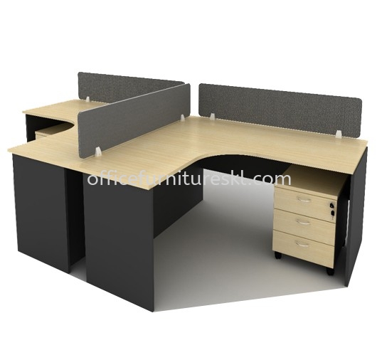 CLUSTER OF 2 OFFICE PARTITION WORKSTATION - 11.11 Crazy Sale Partition Workstation | Partition Workstation Bandar Puchong Jaya | Partition Workstation Bandar Kinrara | Partition Workstation Taman OUG