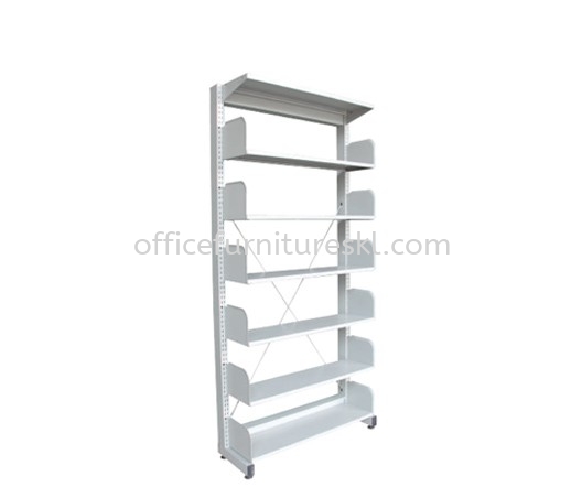 STEEL LIBRARY SHELVING SINGLE SIDED WITHOUT SIDE PANEL AND 6 SHELVING - seremban | melaka | johor