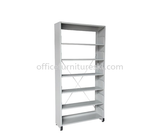 STEEL LIBRARY SHELVING SINGLE SIDED WITH SIDE PANEL AND 6 SHELVING - Top 10 Best Recommended Library Shelving   | Library Shelving Empire City | Library Shelving Batu Pahat | Library Shelving Chair Batu Caves 