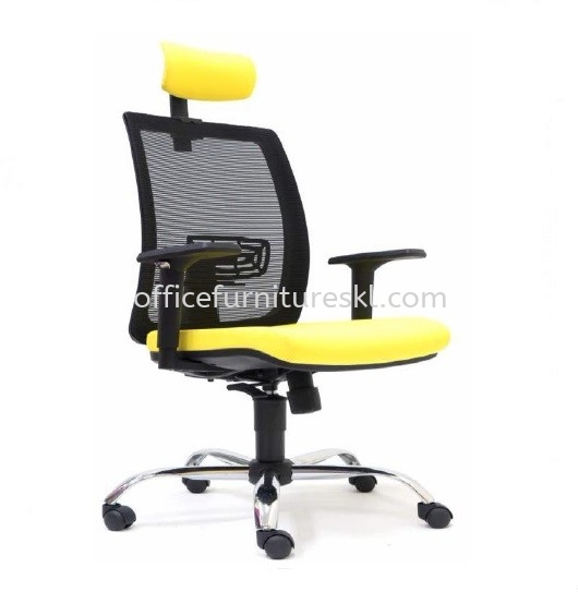 RIPON 1 HIGH BACK ERGONOMIC MESH OFFICE CHAIR WITH CHROME METAL BASE-ergonomic mesh office chair bukit gasing | ergonomic mesh office chair jalan ampang | ergonomic mesh office chair top 10 must have office chair 