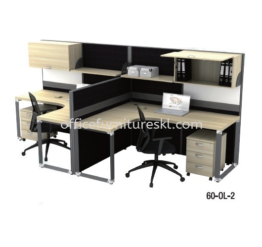 PYRAMID WRITING OFFICE TABLE/DESK L-SHAPE CLUSTER OF 2 WORKSTATION LED 60-OL-2 - 11.11 Crazy Sale Executive Office Table | Executive Office Table Bangsar South | Executive Office Table Nexus Bangsar South | Executive Office Table Ampang Point