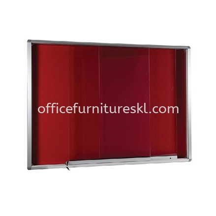 SLIDING GLASS OFFICE NOTICE BOARD ALUMINIUM FRAME - hot item | notice board sunway | notice board subang | notice board shah alam