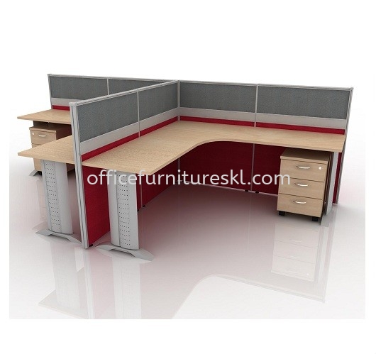 CLUSTER OF 2 OFFICE PARTITION WORKSTATION 8 - Top 10 Most Popular Partition Workstation | Partition Workstation Damansara Mutiara | Partition Workstation Dataran Sunway | Partition Workstation Jalan Yap Kwan Seng