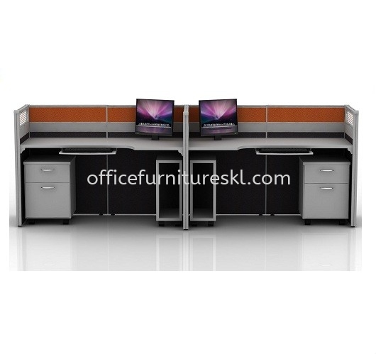 CLUSTER OF 2 OFFICE PARTITION WORKSTATION 1 - Top 10 Best Design Partition Workstation | Partition Workstation Kota Kemuning | Partition Workstation Seri Kembangan | Partition Workstation Jalan Raja Chulan