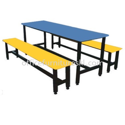 6-8 SEATER CANTEEN TABLE SET (REINFORCEMENT) - canteen table set/ fibreglass table ttdi | canteen table desa pandan | canteen table office furniture manufacturer