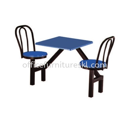 2 SEATER FIBREGLASS TABLE WITH CHAIR - canteen table set/ fibreglass table damansara perdana | canteen table selayang | top 10 best selling canteen table 