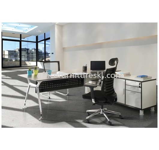 ABIES EXECUTIVE DIRECTOR OFFICE TABLE C/W SIDE CABINET - Top 10 Best Selling Director Office Table | Director Office Table Cheras | Director Office Table Ampang | Director Office Table Sungai Besi