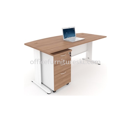 JOY EXECUTIVE OFFICE TABLE/DESK D-SHAPE & MOBILE PEDESTAL 2D1F MJME 1890 - Anniversary Sale Executive Office Table | Executive Office Table Seputeh | Executive Office Table Taman Desa | Executive Office Table Desa Pandan