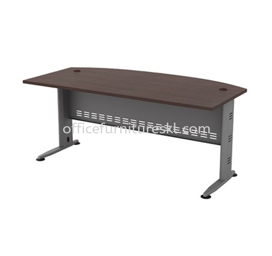 QAMAR MEJA PEJABAT EKSEKUTIF BERBENTUK D DENGAN TEL CAP QMB 180A - Near Me Executive Office Table | Executive Office Table Sepang | Executive Office Table Salak South | Executive Office Table Taman Maluri