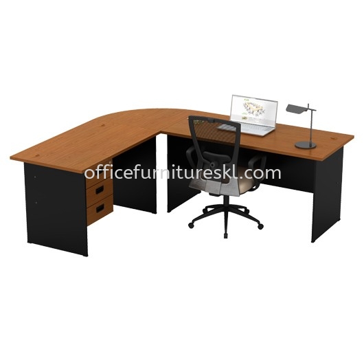 4 FEET OFFICE TABLE/DESK COMBINE OFFICE TABLE FIXED PEDESTAL 3D SET - Office Table Setapak | Office Table Taman Melawati | Office Table Setiawangsa | Office Table Taman Maluri