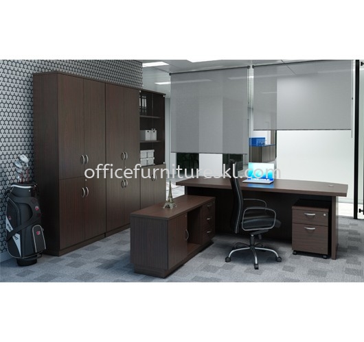 QAMAR EXECUTVE DIRECTOR OFFICE TABLE WITH SIDE CABINET - Manufacturer Office Director Office Table | Director Office Table Ampang | Director Office Table Sungai Besi | Director Office Table Sri Petaling