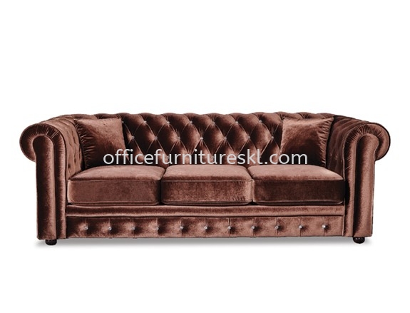 ELEGANT FABRIC THREE SEATER OFFICE SOFA - Top 10 Must Have Office Sofa | office sofa LDP Furniture Mall | office sofa Icon City PJ | office sofa Puncak Jalil 