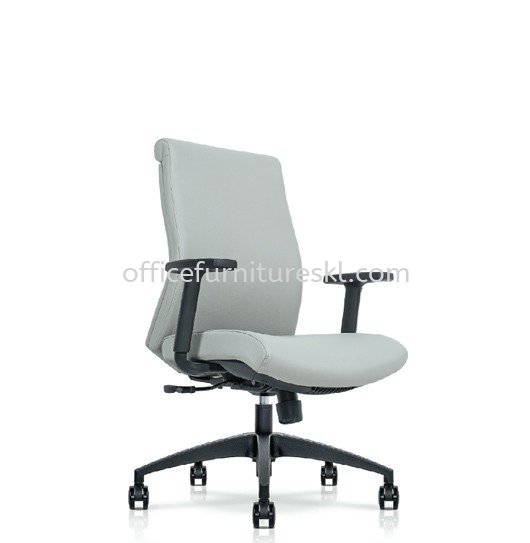 DARQUE EXECUTIVE LOW BACK LEATHER OFFICE CHAIR C/W ROCKET NYLON BASE - office chair kajang | office chair subang jaya industrial estate | office chair selling fast