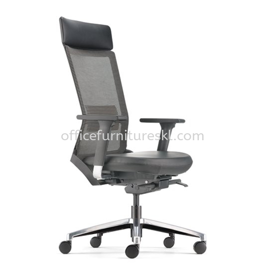 ROYSES HIGH BACK ERGONOMIC MESH OFFICE CHAIR WITH ALUMINIUM HIGH BASE AND ALUMINIUM ADJUSTABLE ARMREST -ergonomic mesh office chair oasis ara damansara | ergonomic mesh office chair klcc | ergonomic mesh office chair 12.12 mega sale