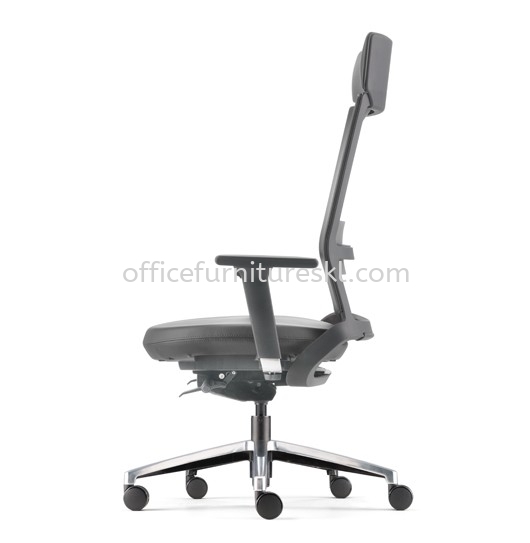 ROYSES KERUSI PEJABAT PU TINGGI DENGAN KAKI ALUMINIUM-kerusi pejabat jaring eksekusif subang | kerusi pejabat jaring eksekusif segambut | kerusi pejabat jaring eksekusif office chair 365 days warranty