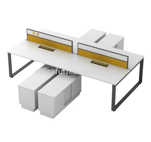 CLUSTER OF 4 OFFICE PARTITION WORKSTATION - Near Me Partition Workstation | Partition Workstation Taman Perindustrian UEP | Partition Workstation Taman Perindustrian Utama | Partition Workstation Sungai Besi